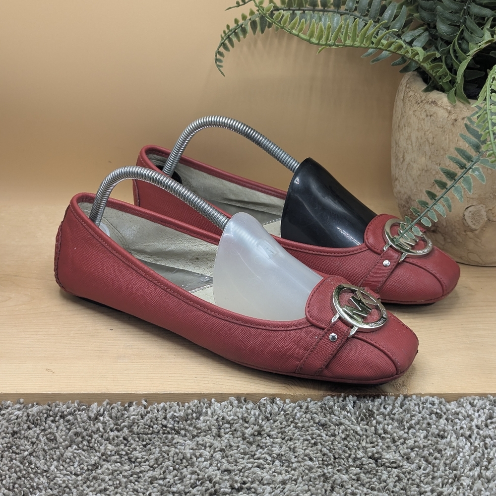 Michael Kors Fulton Red Leather Women's Size 9.5M Driving Shoes